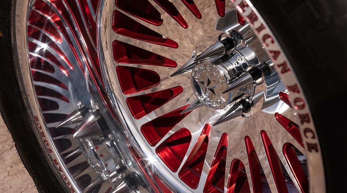 American Force wheels in silver and red