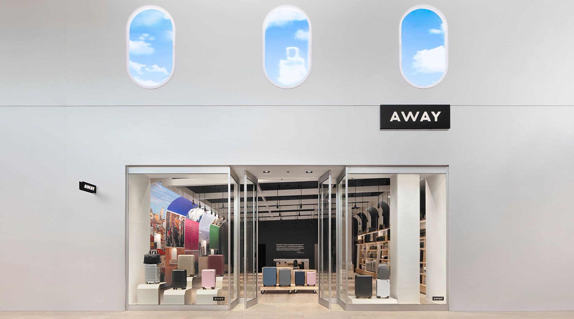 Airplane themed storefront