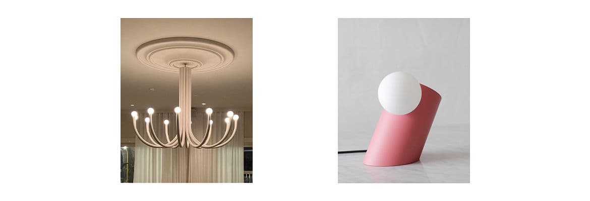 Two images of lamps