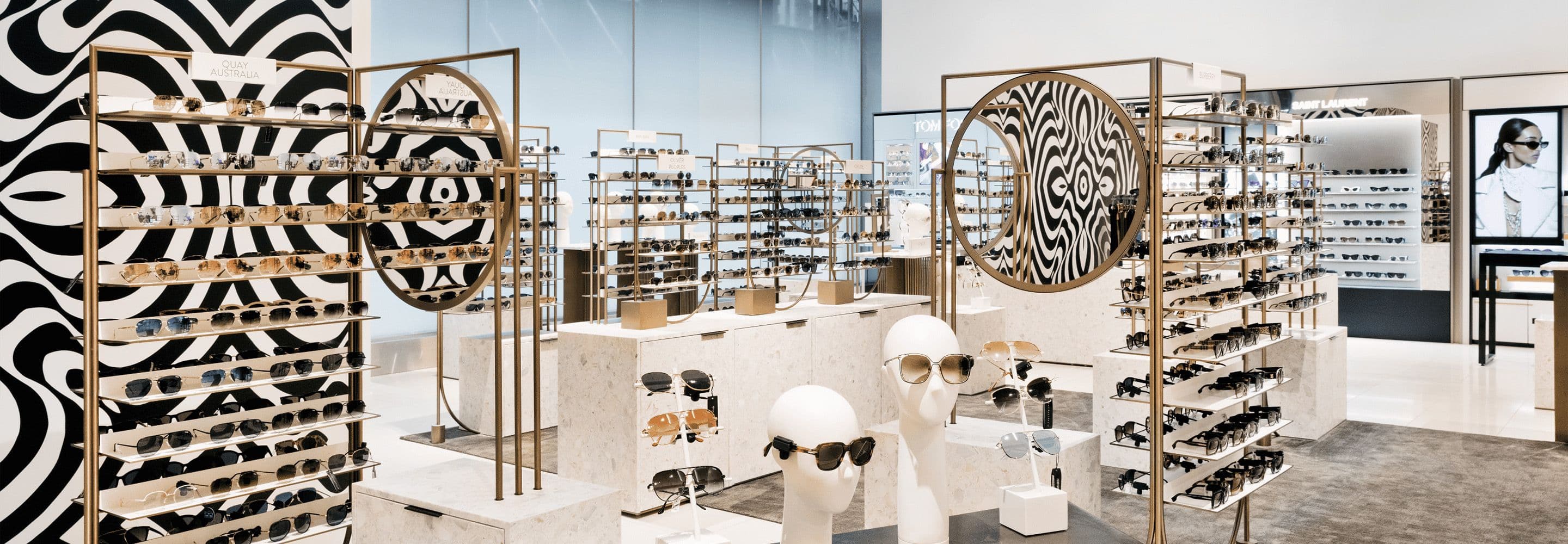 Sunglasses store interior